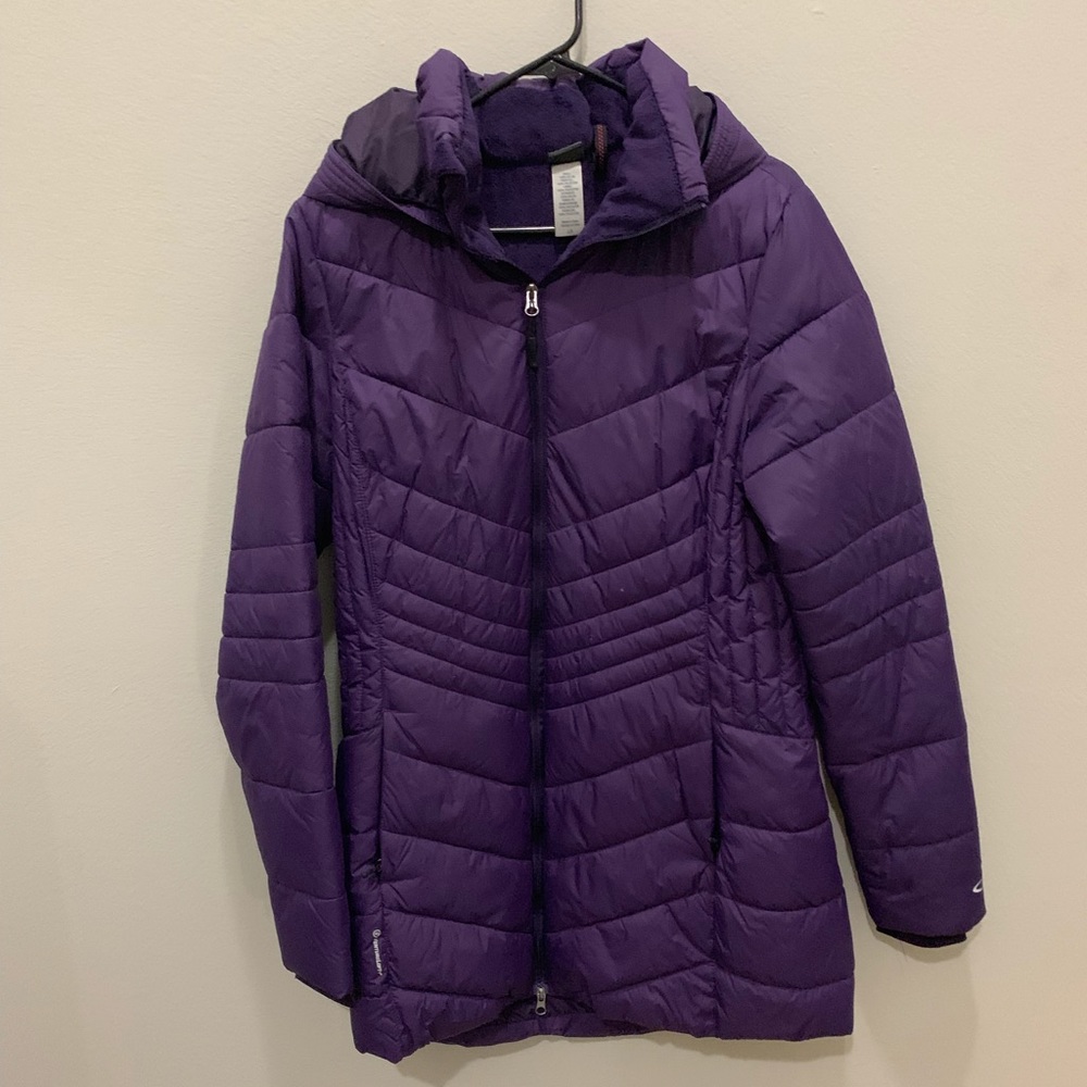 C9 Champion long purple puffer down jacket